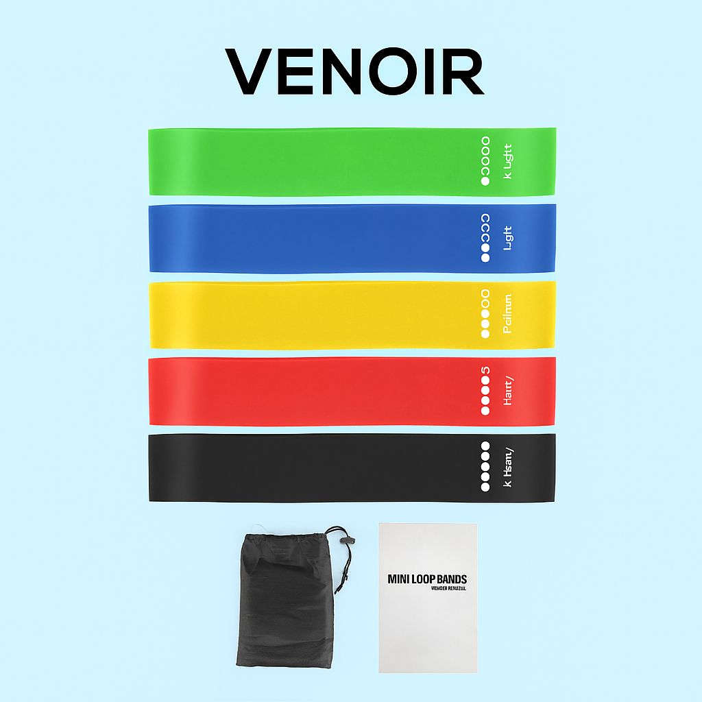 Venoir 5-Pack Resistance Bands – Multi-Level Compression